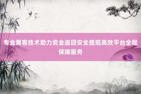 专业黑客技术助力资金追回安全提现高效平台全程保障服务